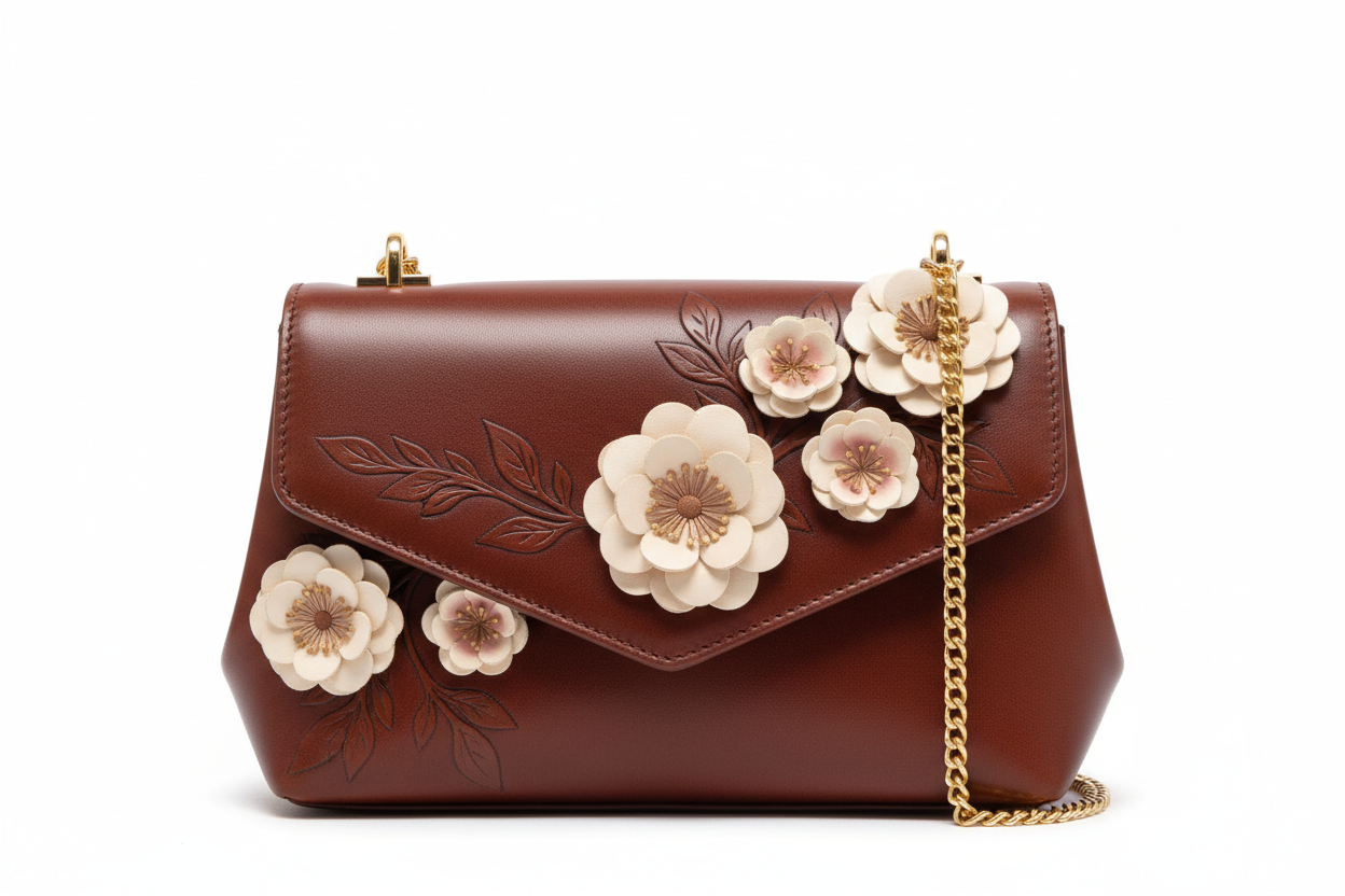The Luxe Bloom Leather Purse
